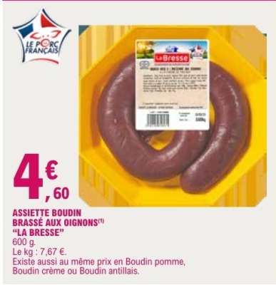 ASSIETTE BOUDIN BRASSÉ AUX OIGNONS 'LA BRESSE'