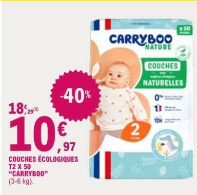 COUCHES ÉCOLOGIQUES T2 X 50 “CARRYBOO”