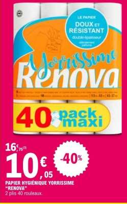 Papier Hygiénique Yorrissime Renova