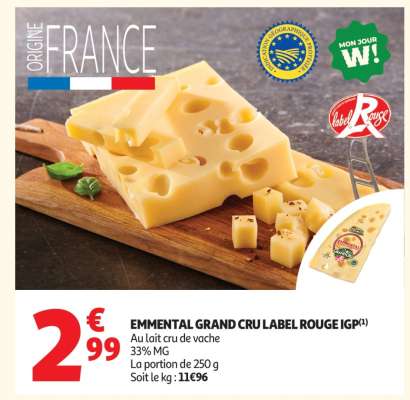 Emmental Grand Cru Label Rouge Igp