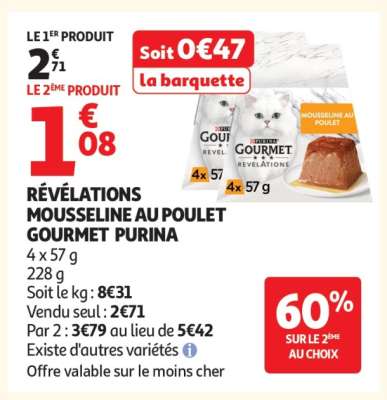 RÉVÉLATIONS MOUSSELINE AU POULET GOURMET PURINA