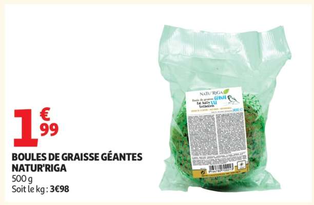 BOULES DE GRAISSE GÉANTES NATUR'RIGA