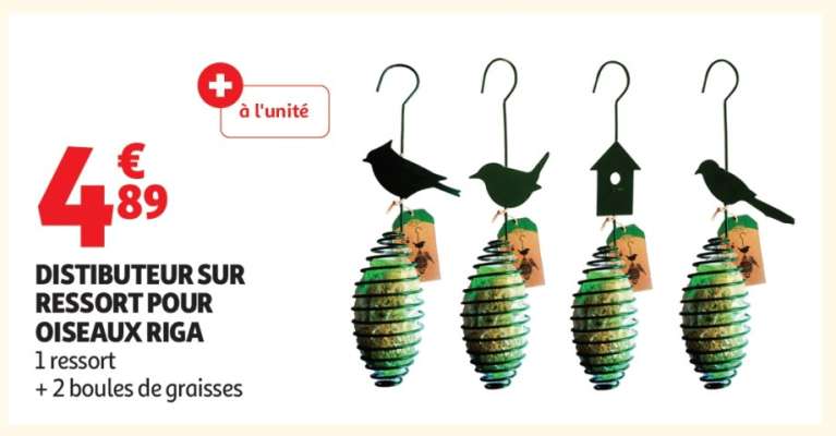 Distributeur sur ressort pour oiseaux Riga