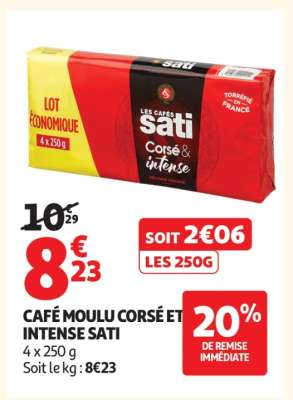 CAFÉ MOULU CORSÉ ET INTENSE SATI