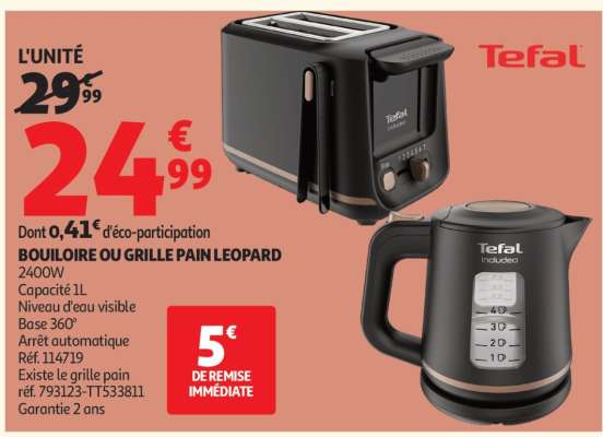 BOUILLOIRE OU GRILLE PAIN LEOPARD