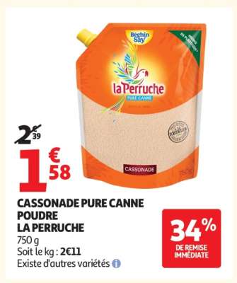 CASSONADE PURE CANNE POUDRE LA PERRUCHE