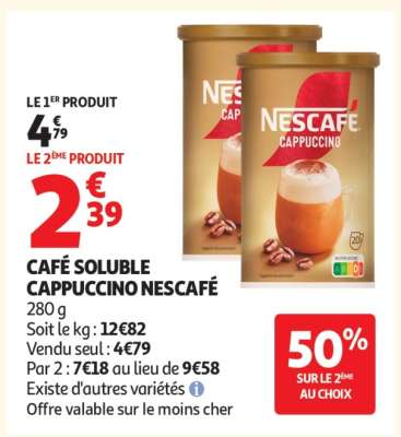 Café Soluble Cappuccino Nescafé