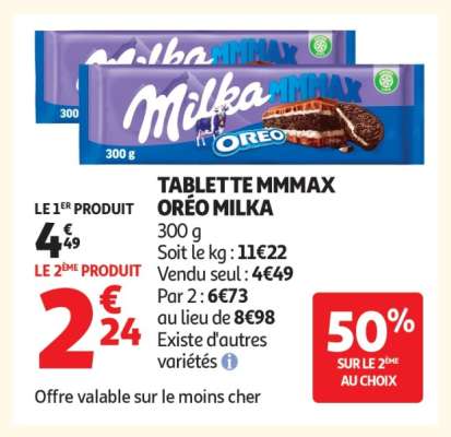 TABLETTE MMMAX ORÉO MILKA