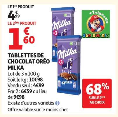 Tablettes De Chocolat Oréo Milka