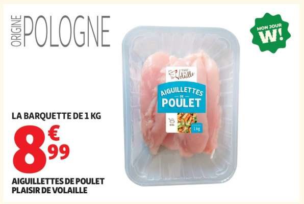 AIGUILLETTES DE POULET PLAISIR DE VOLAILLE