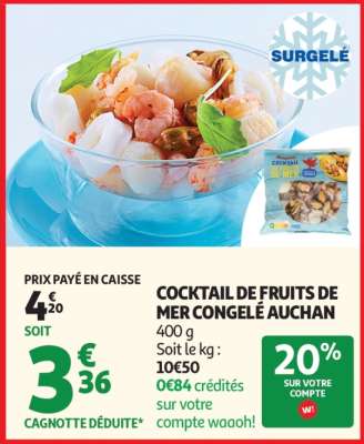 Cocktail De Fruits De Mer Congelé Auchan
