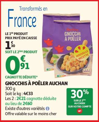 GNOCCHIS À POÊLER AUCHAN