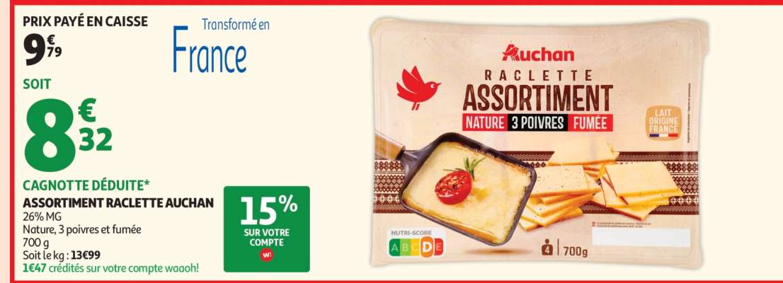 ASSORTIMENT RACLETTE AUCHAN