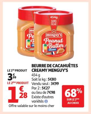 Beurre De Cacahuètes Creamy Menguy's