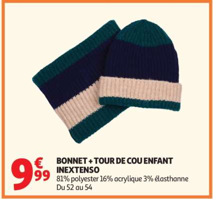 BONNET + TOUR DE COU ENFANT INEXTENSO