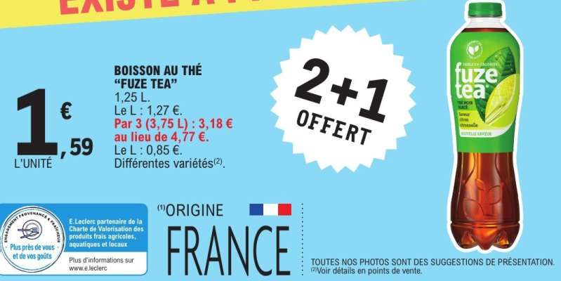 Boisson au thé "Fuze Tea"
