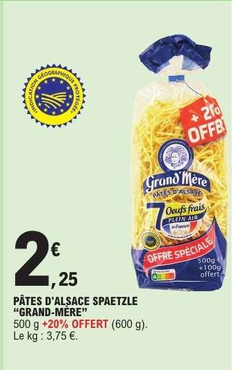 PÂTES D’ALSACE SPAETZLE “GRAND MÈRE”