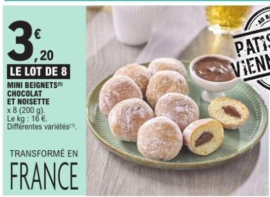 Mini Beignets Chocolat et Noisette