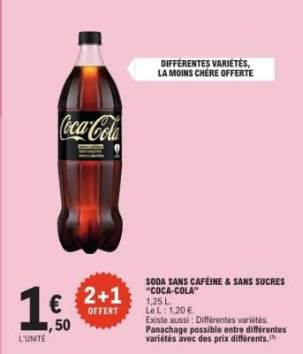 Soda sans caféine & sans sucres 'Coca-Cola'