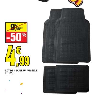 LOT DE 4 TAPIS UNIVERSELS