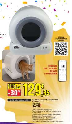 MAISON DE TOILETTE AUTOMATIQUE POUR CHAT