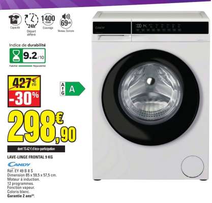 Lave Linge Frontal 9 KG