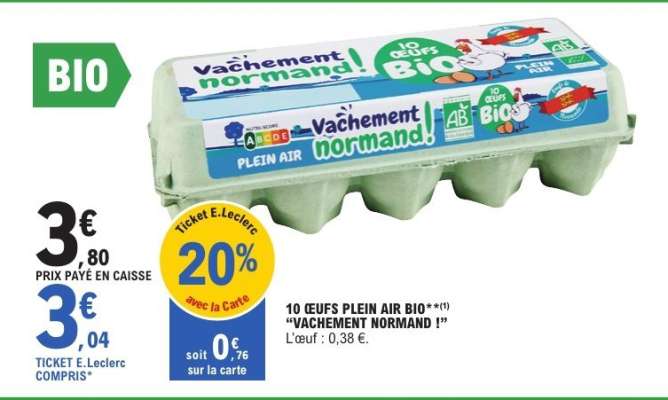 10 ŒUFS PLEIN AIR BIO "VACHEMENT NORMAND !"