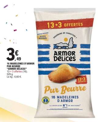 16 MADELEINES D'ARMOR PUR BEURRE