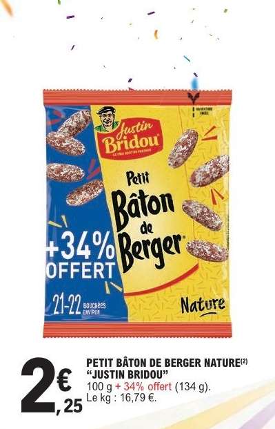 PETIT BÂTON DE BERGER NATURE "JUSTIN BRIDOU"
