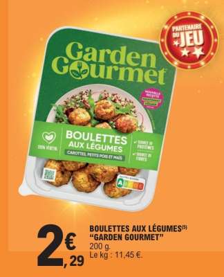 BOULETTES AUX LÉGUMES "GARDEN GOURMET"