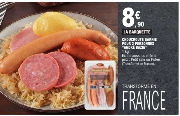 Choucroute Garnie pour 2 personnes 'André Bazin'