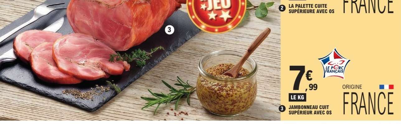 Jambonneau cuit supérieur avec os