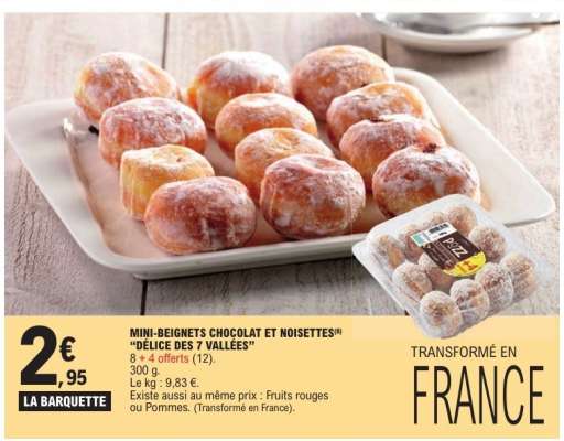 MINI-BEIGNETS CHOCOLAT ET NOISETTES "DÉLICE DES 7 VALLÉES"