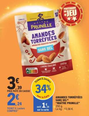 AMANDES TORRÉFIÉES SANS SEL "MAÎTRE PRUNILLE"
