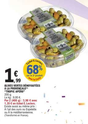 Olives Vertes Dénoyautées À La Provençale Tropic Apéro