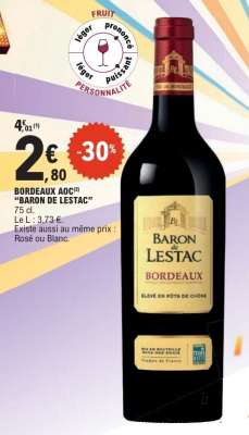 BORDEAUX AOC BARON DE LESTAC