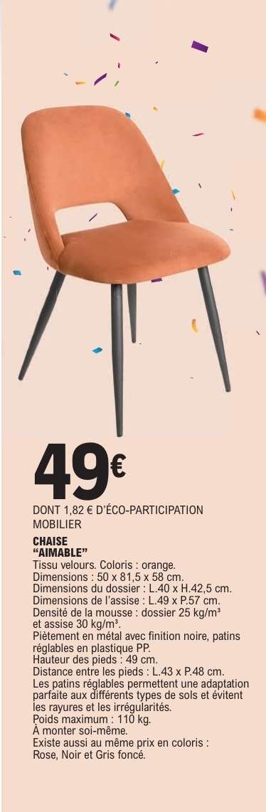 CHAISE CAMILLE