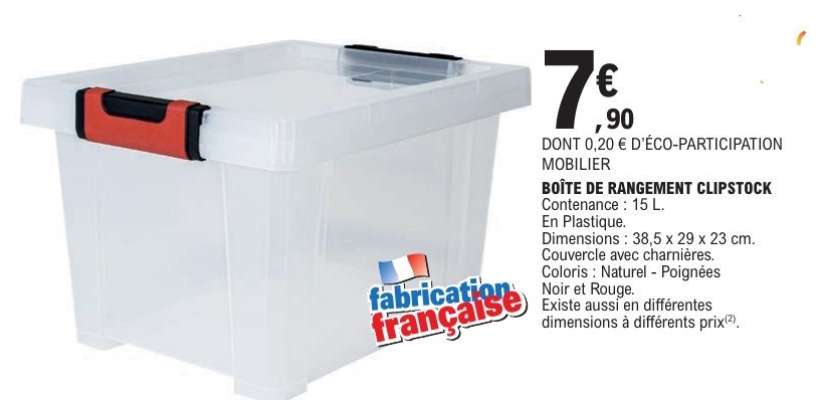 BOÎTE DE RANGEMENT "CLIPSTOCK"