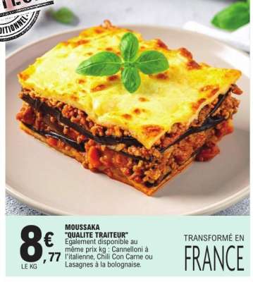 MOUSSAKA "QUALITE TRAITEUR"