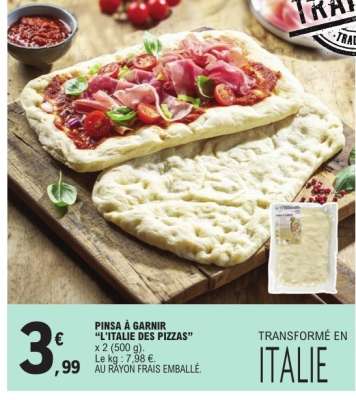Pinsa à Garnir "L'Italie des Pizzas"