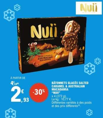 Bâtonnets Glacés Salted Caramel & Australian Macadamia Nuii