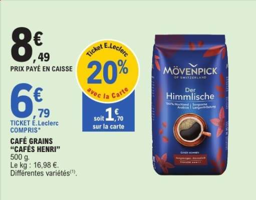 CAFÉ GRAINS "CAFÉS HENRI"