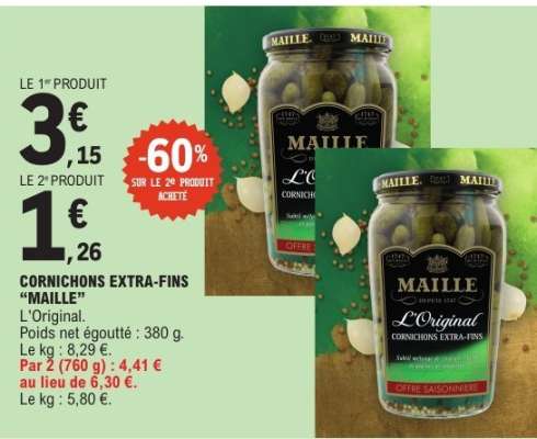 CORNICHONS EXTRA-FINS 'MAILLE'