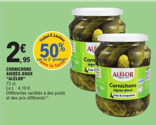 CORNICHONS AIGRES-DOUX ALELOR