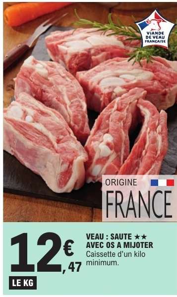 Veau : Sauté avec os à mijoter
