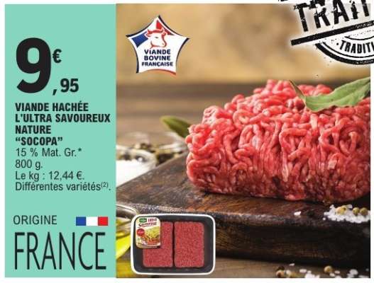 Viande Hachée L'Ultra Savoureux Nature "Socopa"