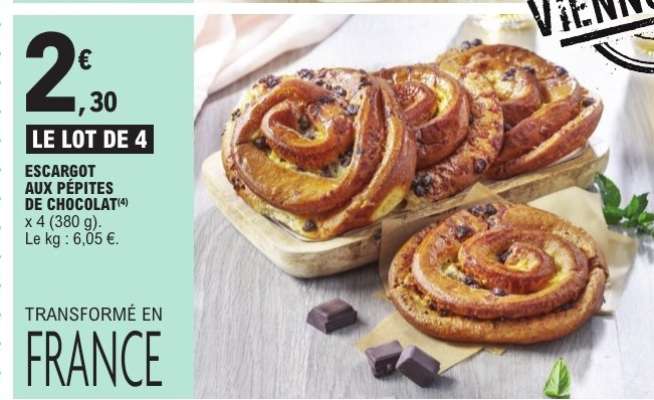 Escargot aux pépites de chocolat