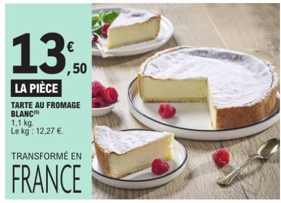 TARTE AU FROMAGE BLANC