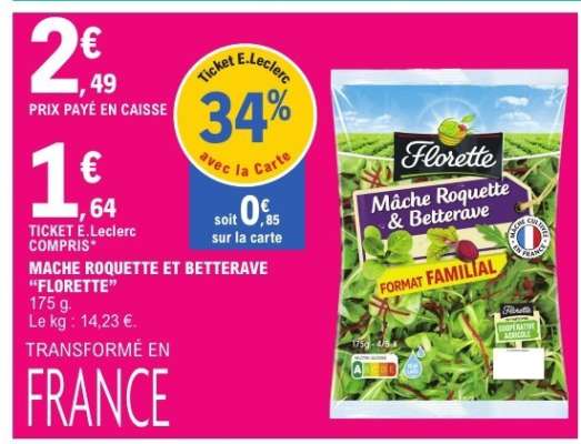MACHE ROQUETTE ET BETTERAVE "FLORETTE"