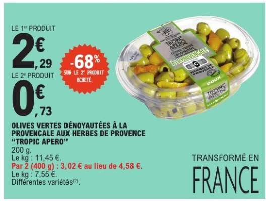 Olives vertes dénoyautées à la provençale aux herbes de Provence "Tropic Apero"